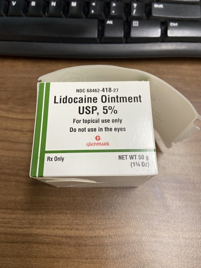 Lidocaine 5 (Lidocaine 5 Ointment   Glenmark)
